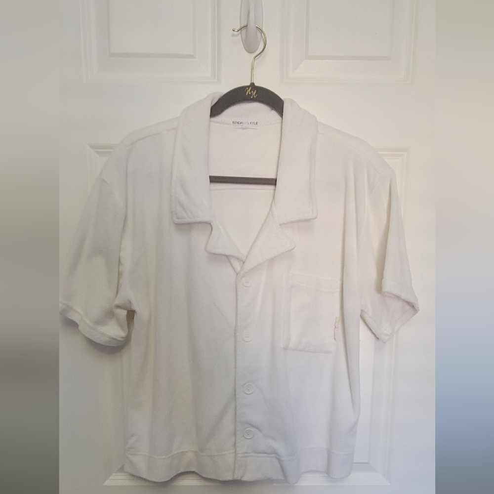 Kendall & Kylie bathing suit cover up terrycloth top